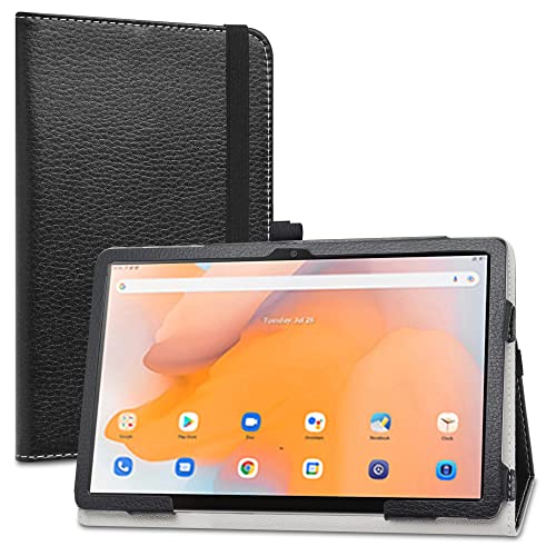 LiuShan Hülle für Blackview Tab 13 10 Zoll,Folding PU Leder Tasche Hülle Case mit Ständer für Blackview Tab 13 10 Zoll Tablet(Nicht für andere Modelle),Schwarz von LiuShan