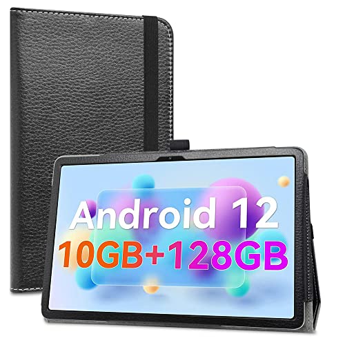 LiuShan Hülle für Blackview Tab 7 Pro/Tab 7,für Oscal Pad 10，Folding PU Leder Tasche Hülle Case mit Ständer für Blackview Tab 7 Pro/Blackview Tab 7 / Oscal Pad 10 Tablet 10 Zoll,Schwarz von LiuShan