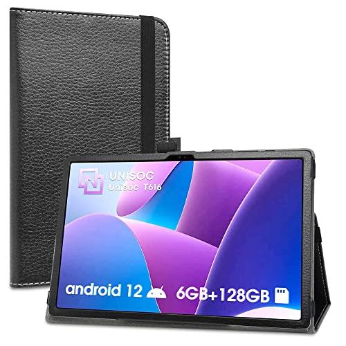 LiuShan Hülle für CHUWI HiPad XPro Tablet,für Jumper EZpad M11，Folding PU Leder Tasche Hülle Case mit Ständer für CHUWI Hipad XPro/Jumper EZpad M11 Tablet 10,51 Zoll,Schwarz von LiuShan