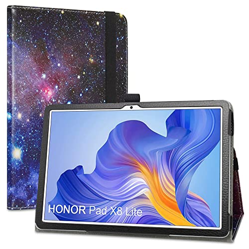 LiuShan Hülle für Honor Pad X8 /X8 Lite,Folding PU Leder Tasche Hülle Case mit Ständer für Honor Pad X8 /X8 Lite 10.1 Zoll Tablet（Nicht kompatibel mit andere Tablet）,Galaxy von LiuShan