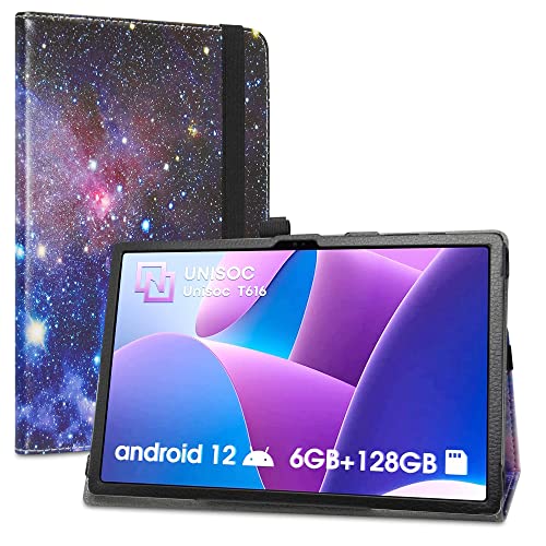 LiuShan Hülle für OUKITEL OKT3,Folding PU Leder Tasche Hülle Case mit Ständer für OUKITEL OKT3 Android 13 Tablet 10.5 Zoll（Nicht kompatibel mit andere Tablet）,Galaxy von LiuShan