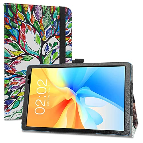 LiuShan Hülle für Teclast P25T Tablet,Folding PU Leder Tasche Hülle Case mit Ständer für Teclast P25T / ApoloMedia EP103A 10.1 Zoll Tablet（Nicht kompatibel mit andere Tablet）,Love Tree von LiuShan