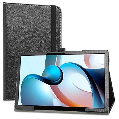 LiuShan Hülle für Xiaomi Book S,Folding PU Leder Tasche Hülle Case mit Ständer für Xiaomi Book S 12.4" Windows Tablet（Nicht kompatibel mit andere Tablet）,Schwarz von LiuShan