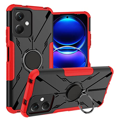 LiuShan Hülle für Xiaomi Redmi Note 12 ,360 Grad Ring Halter Handy Hüllen Stoßfest Cover Bumper Schutzhülle Case Handyhülle für Xiaomi Redmi Note 12 Smartphone,Rot LiuShan Hülle für Xiaomi Redmi Note 12 ,360 Grad Ring Halter Handy Hüllen Stoßfest Cover Bumper Schutzhülle Case Handyhülle für Xiaomi Redmi Note 12 Smartphone,Rot von LiuShan