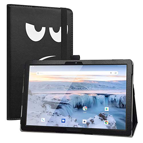 LiuShan Kompatibel mit Archos T101 hülle, Folding PU Leder Tasche Hülle Case mit Ständer für 10.1" Archos T101 4G Tablet(Nicht kompatibel mit Archos 101 Oxygen 4G),Don't Touch von LiuShan