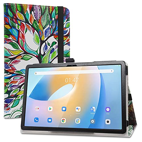 LiuShan Kompatibel mit Blackview Tab 12 Pro hülle,Folding PU Leder Tasche Hülle Case mit Ständer für Blackview Tab 12/Blackview Tab 12 Pro Tablet 10 Zoll(Nicht für andere Modelle),Love Tree von LiuShan