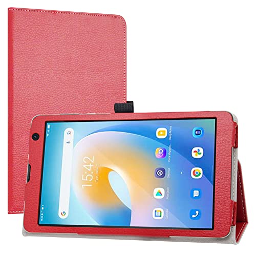 LiuShan Kompatibel mit Blackview Tab 6 hülle,Folding PU Leder Tasche Hülle Case mit Ständer für 8" Blackview Tab 6 Tablet(Nicht für andere Modelle),Rot von LiuShan