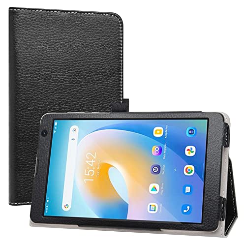 LiuShan Kompatibel mit Blackview Tab 6 hülle,Folding PU Leder Tasche Hülle Case mit Ständer für 8" Blackview Tab 6 Tablet(Nicht für andere Modelle),Schwarz von LiuShan