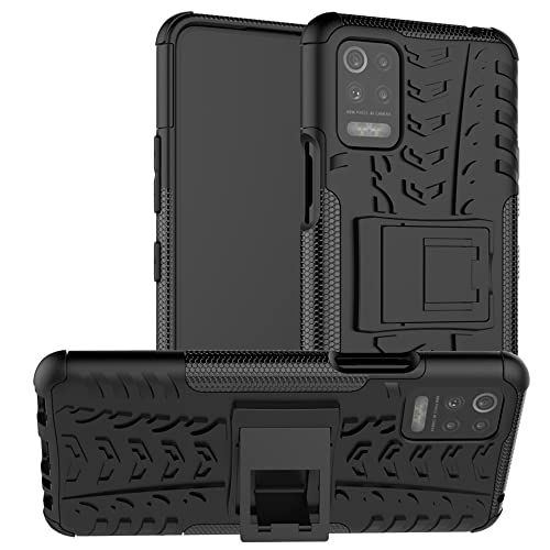 LiuShan Kompatibel mit LG K52 Hülle,Dual Layer Hybrid Handyhülle Drop Resistance Handys Schutz Hülle mit LG K52 Smartphone(Nicht für LG K51),Schwarz von LiuShan