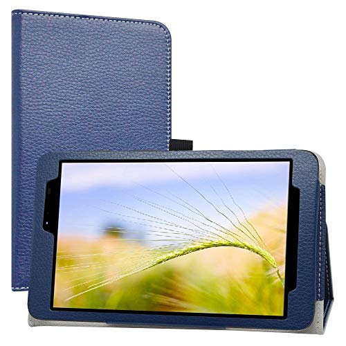 LiuShan Kompatibel mit Moxee Tablet 8 Zoll (20,3 cm), PU-Leder, schmal, faltbar, mit Standfunktion, für Moxee Tablet 8 Zoll (20,3 cm) (MT-T800) (nicht für andere Tablets), Blau von LiuShan