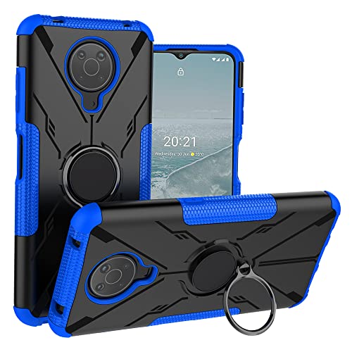 LiuShan Kompatibel mit Nokia G10 /G20 Hülle,360 Grad Ring Halter Handy Hüllen Stoßfest Cover Bumper Schutzhülle für Case Handyhülle Nokia G10 /G20 Smartphone，Blau von LiuShan