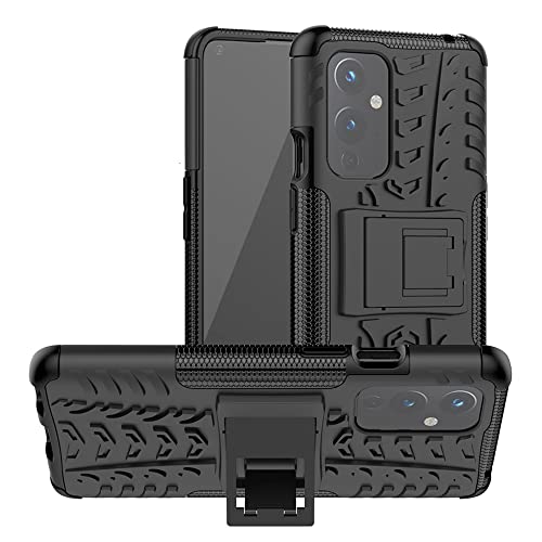 LiuShan Kompatibel mit OnePlus 9 Hülle,Dual Layer Hybrid Handyhülle Drop Resistance Handys Schutz Hülle mit OnePlus 9 (Nicht für OnePlus 9 Pro) Smartphone,Schwarz von LiuShan