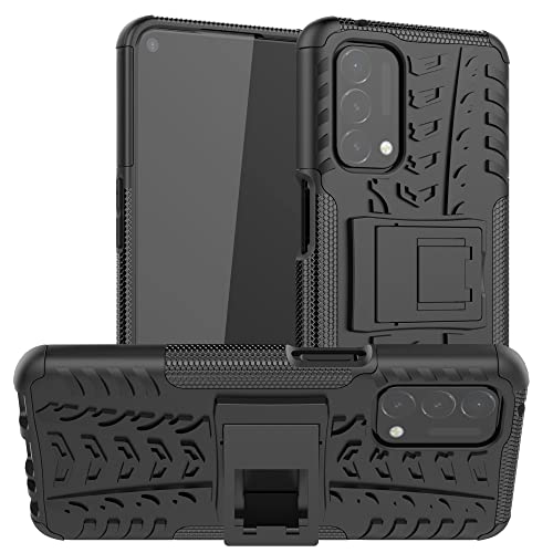 LiuShan Kompatibel mit OnePlus Nord N200 Hülle,Oppo A74 Hülle,Dual Layer Hybrid Handy Drop Resistance Handys Schutz Hülle mit OnePlus Nord N200 5G / Oppo A74/ Oppo A54/ Oppo A93 5G Smartphone,Schwarz von LiuShan