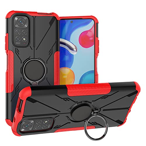 LiuShan Kompatibel mit Redmi Note 11S Hülle,360 Grad Ring Halter Handy Hüllen Stoßfest Cover Bumper Schutzhülle für Case Handyhülle Xiaomi Redmi Note 11 /Redmi Note 11S Smartphone,Rot LiuShan Kompatibel mit Redmi Note 11S Hülle,360 Grad Ring Halter Handy Hüllen Stoßfest Cover Bumper Schutzhülle für Case Handyhülle Xiaomi Redmi Note 11 /Redmi Note 11S Smartphone,Rot von LiuShan