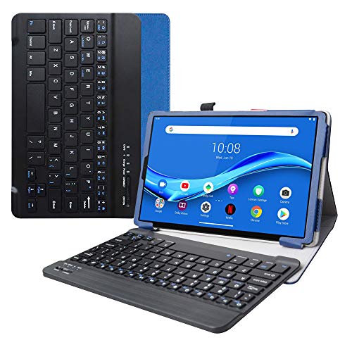 Kompatibel mit Tab K10 hülle,LiuShan Abnehmbare Tastatur hülle mit Ständer für 10.3" Lenovo Tab K10 /Tab M10 Plus/Tab M10 FHD Plus (2nd Gen) TB-X606F / Smart Tab M10 Plus Tablet,Blau von LiuShan