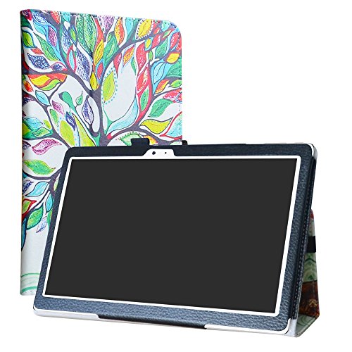 LiuShan Kompatibel mit Teclast T10 Tablet /T20 4G hülle,Folding PU Leder Tasche Hülle Case mit Ständer für 10.1" Teclast T10 Tablet /T20 4G Android Tablet (Nicht fit Teclast X10),Love Tree von LiuShan