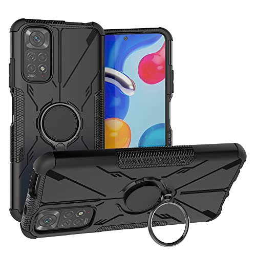 LiuShan Kompatibel mit Xiaomi Redmi Note 11 Hülle,360 Grad Ring Halter Handy Hüllen Stoßfest Cover Bumper Schutzhülle für Case Handyhülle Xiaomi Redmi Note 11 /Redmi Note 11S Smartphone,Schwarz LiuShan Kompatibel mit Xiaomi Redmi Note 11 Hülle,360 Grad Ring Halter Handy Hüllen Stoßfest Cover Bumper Schutzhülle für Case Handyhülle Xiaomi Redmi Note 11 /Redmi Note 11S Smartphone,Schwarz von LiuShan