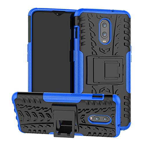 LiuShan Oneplus 6T / Oneplus 7 Hülle, Dual Layer Hybrid Handyhülle Drop Resistance Handys Schutz Hülle mit Ständer für Oneplus 6T / Oneplus 7 (Not fit Oneplus 6) Smartphone,Blau von LiuShan