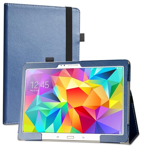 LiuShan Samsung Galaxy Tab S 10.5 hülle, Folding PU Leder Tasche Hülle Case mit Ständer für Samsung Galaxy Tab S 10.5 T800 T805 (10,5 Zoll) Android Tablet,Blau von LiuShan