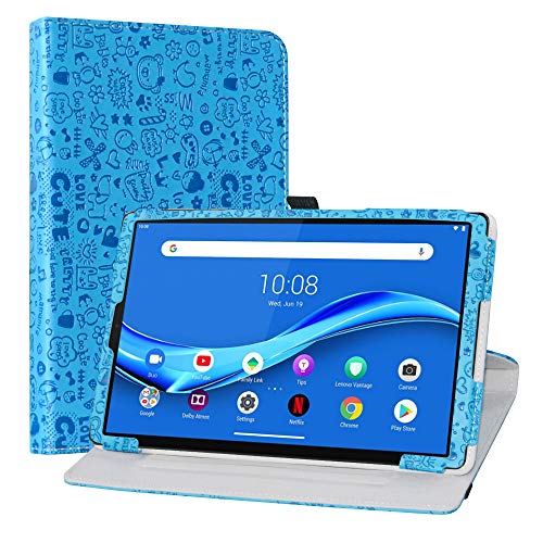 LiuShan Tab K10 Rotating hülle, 360°rotierenden Drehbares Standfunktion hülle mit Schöne Muster für 10.3" Lenovo Tab K10 /Tab M10 Plus/Tab M10 FHD Plus (2nd Gen) TB-X606F Tablet,Blau von LiuShan