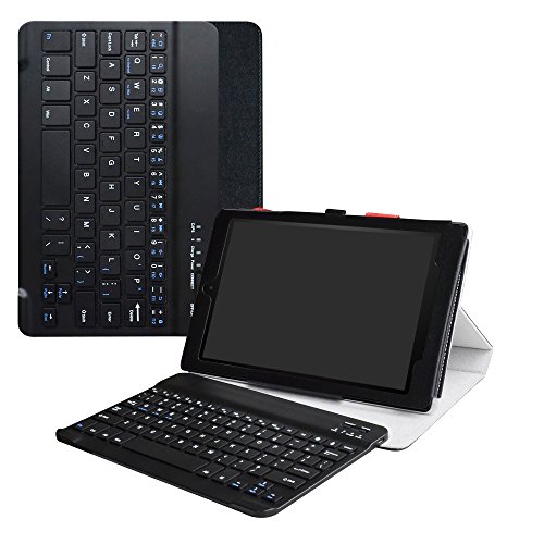 LiuShan for Amazon Fire HD 10 hülle,Abnehmbare Tastatur(QWERTY, englisches Layout) hülle mit Ständer für Amazon Fire HD 10 Tablet(5th /7th /9th Generation) 10.1" Tablet,Schwarz von LiuShan