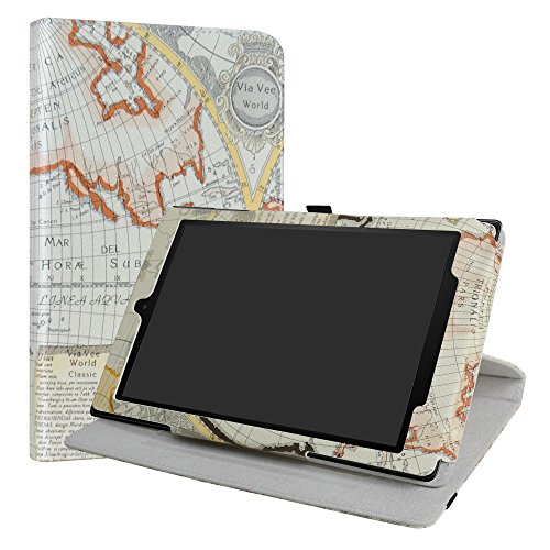 LiuShan für Amazon Fire HD 10 Rotary hülle, 360°rotierenden Drehbares Standfunktion hülle mit Schöne Muster für Amazon Fire HD 10 Tablet (5th /7th /9th Generation) 10.1" Tablet,Landkarte von LiuShan