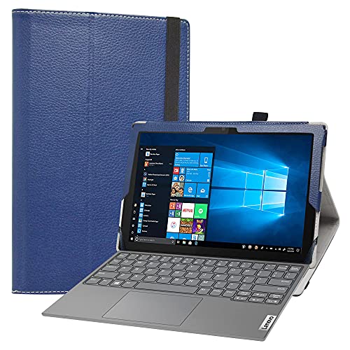 LiuShan kompatibel mit Lenovo IdeaPad Duet 3i Hülle,Folding PU Leder Tasche Hülle mit Ständer für Lenovo IdeaPad Duet 3i 10IGL5 10.3 Zoll Tablet(Nicht für andere Modelle),Blau von LiuShan