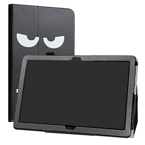 MediaPad T5 10 hülle,LiuShan Folding PU Leder Tasche Hülle Case mit Ständer für 10.0" Huawei MediaPad T5 2018 Android Tablet PC,Don't Touch von LiuShan