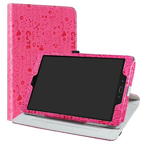 liushan 360 Grad drehbar Ständer PU Leder Cover für 24,6 cm Asus zenpad Z10 zt500kl Android Tablet rosa rosarot von LiuShan