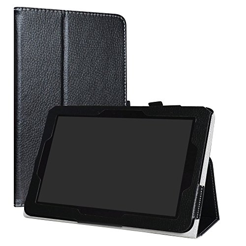 liushan PU Leder Slim Faltbar Stand Cover Tablet Schutzhülle für 25,7 cm Verizon Ellipsis 10 Android Tablet schwarz von LiuShan