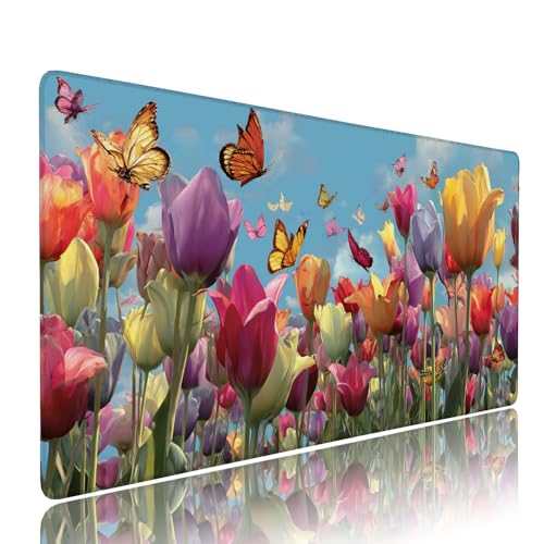 Farbe Blume Schreibtischunterlage Mousepad XXL Gaming Mauspad Büro Zubehör Klein Mouse Pad Pc Desk Mat Groß, WassXerdicht Anti-Rutsch Gummibasis Vernähte Kanten 500x250x3mm für Home Office d-126 Farbe Blume Schreibtischunterlage Mousepad XXL Gaming Mauspad Büro Zubehör Klein Mouse Pad Pc Desk Mat Groß, WassXerdicht Anti-Rutsch Gummibasis Vernähte Kanten 500x250x3mm für Home Office d-126 von Liutuedy