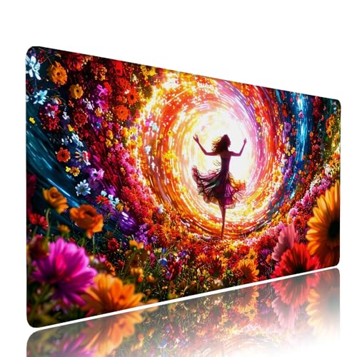 Farbe Blume Schreibtischunterlage Mousepad XXL Gaming Mauspad Büro Zubehör Klein Mouse Pad Pc Desk Mat Groß, WassXerdicht Anti-Rutsch Gummibasis Vernähte Kanten 800x300x3mm für Home Office d-131 Farbe Blume Schreibtischunterlage Mousepad XXL Gaming Mauspad Büro Zubehör Klein Mouse Pad Pc Desk Mat Groß, WassXerdicht Anti-Rutsch Gummibasis Vernähte Kanten 800x300x3mm für Home Office d-131 von Liutuedy