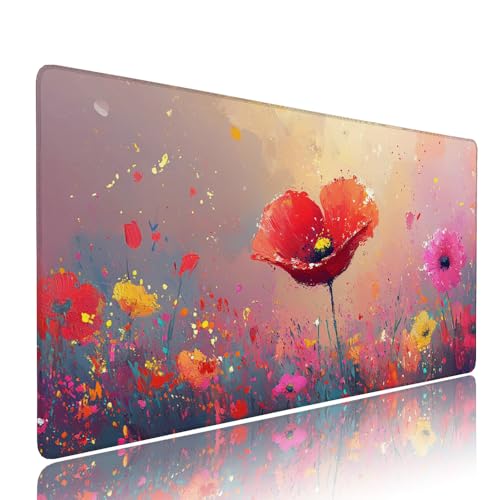 Farbe Blume Schreibtischunterlage Mousepad XXL Gaming Mauspad Büro Zubehör Klein Mouse Pad Pc Desk Mat Groß, WassXerdicht Anti-Rutsch Gummibasis Vernähte Kanten 900x500x3mm für Home Office d-125 Farbe Blume Schreibtischunterlage Mousepad XXL Gaming Mauspad Büro Zubehör Klein Mouse Pad Pc Desk Mat Groß, WassXerdicht Anti-Rutsch Gummibasis Vernähte Kanten 900x500x3mm für Home Office d-125 von Liutuedy