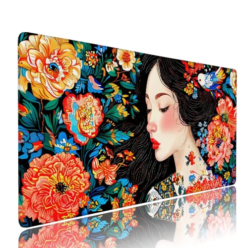 Farbe Blume Schreibtischunterlage Mousepad XXL Gaming Mauspad Büro Zubehör Klein Mouse Pad Pc Desk Mat Groß, WassXerdicht Anti-Rutsch Gummibasis Vernähte Kanten 900x500x3mm für Home Office d-133 Farbe Blume Schreibtischunterlage Mousepad XXL Gaming Mauspad Büro Zubehör Klein Mouse Pad Pc Desk Mat Groß, WassXerdicht Anti-Rutsch Gummibasis Vernähte Kanten 900x500x3mm für Home Office d-133 von Liutuedy