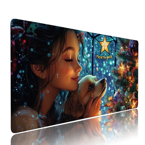 Farbe Mädchen Schreibtischunterlage Mousepad XXL Gaming Mauspad Büro Zubehör Klein Mouse Pad Pc Desk Mat Groß, WassXerdicht Anti-Rutsch Gummibasis Vernähte Kanten 1400x600x3mm für Home Office d-169 von Liutuedy