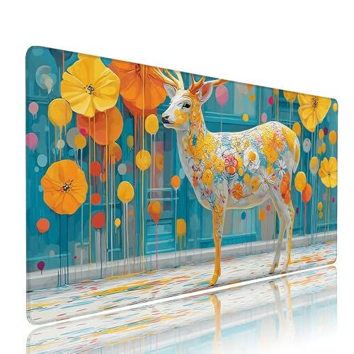 Farbe Reh Schreibtischunterlage Mousepad xxl Gaming Mauspad Büro Zubehör Klein Mouse Pad Pc Desk Mat Groß,Anti-Rutsch Gummibasis Vernähte Kanten 1000x500x3mm Schreibtisch Schutz, für Home Office d-144 Farbe Reh Schreibtischunterlage Mousepad xxl Gaming Mauspad Büro Zubehör Klein Mouse Pad Pc Desk Mat Groß,Anti-Rutsch Gummibasis Vernähte Kanten 1000x500x3mm Schreibtisch Schutz, für Home Office d-144 von Liutuedy