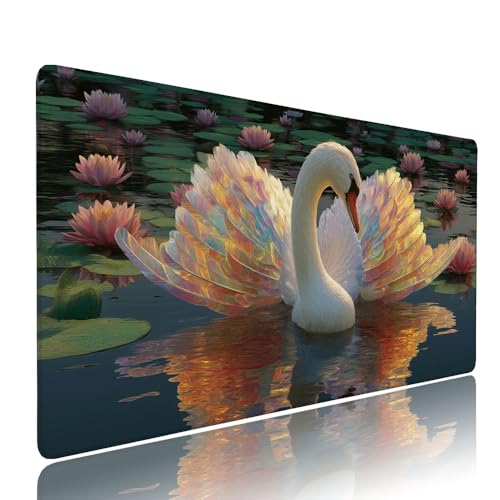 Farbe Schwan Schreibtischunterlage Mousepad XXL Gaming Mauspad Büro Zubehör Klein Mouse Pad Pc Desk Mat Groß, WassXerdicht Anti-Rutsch Gummibasis Vernähte Kanten 1000x500x3mm für Home Office d-204 Farbe Schwan Schreibtischunterlage Mousepad XXL Gaming Mauspad Büro Zubehör Klein Mouse Pad Pc Desk Mat Groß, WassXerdicht Anti-Rutsch Gummibasis Vernähte Kanten 1000x500x3mm für Home Office d-204 von Liutuedy