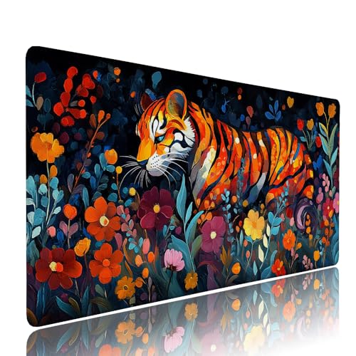 Farbe Tiger Schreibtischunterlage Mousepad XXL Gaming Mauspad Büro Zubehör Klein Mouse Pad Pc Desk Mat Groß, WassXerdicht Anti-Rutsch Gummibasis Vernähte Kanten 1000x500x3mm für Home Office d-142 Farbe Tiger Schreibtischunterlage Mousepad XXL Gaming Mauspad Büro Zubehör Klein Mouse Pad Pc Desk Mat Groß, WassXerdicht Anti-Rutsch Gummibasis Vernähte Kanten 1000x500x3mm für Home Office d-142 von Liutuedy