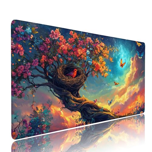 Gaming Mauspad XXL 1000x400x3mm Farbe Vogel Mousepad Groß Desk mat, üro Zubehör Unterlage Schreibtisch WassXerdicht mit Vernähten Kanten und rutschfeste Gummibasis, für Laptop und PC Zubehör d-165 Gaming Mauspad XXL 1000x400x3mm Farbe Vogel Mousepad Groß Desk mat, üro Zubehör Unterlage Schreibtisch WassXerdicht mit Vernähten Kanten und rutschfeste Gummibasis, für Laptop und PC Zubehör d-165 von Liutuedy