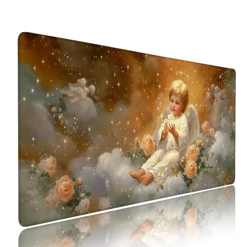 Gaming Mauspad XXL 1000x400x3mm Gelb Engel Mousepad Groß Desk mat, üro Zubehör Unterlage Schreibtisch WassXerdicht mit Vernähten Kanten und rutschfeste Gummibasis, für Laptop und PC Zubehör d-634 Gaming Mauspad XXL 1000x400x3mm Gelb Engel Mousepad Groß Desk mat, üro Zubehör Unterlage Schreibtisch WassXerdicht mit Vernähten Kanten und rutschfeste Gummibasis, für Laptop und PC Zubehör d-634 von Liutuedy