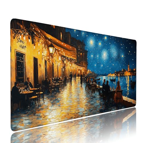Gaming Mauspad XXL 1200x600x3mm Gelb Abstrakt Mousepad Groß Desk mat, üro Zubehör Unterlage Schreibtisch WassXerdicht mit Vernähten Kanten und rutschfeste Gummibasis, für Laptop und PC Zubehör d-564 von Liutuedy