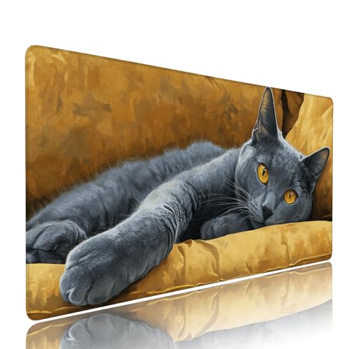 Gaming Mauspad XXL 1200x600x3mm Gelb Katze Mousepad Groß Desk mat, üro Zubehör Unterlage Schreibtisch WassXerdicht mit Vernähten Kanten und rutschfeste Gummibasis, für Laptop und PC Zubehör d-605 Gaming Mauspad XXL 1200x600x3mm Gelb Katze Mousepad Groß Desk mat, üro Zubehör Unterlage Schreibtisch WassXerdicht mit Vernähten Kanten und rutschfeste Gummibasis, für Laptop und PC Zubehör d-605 von Liutuedy