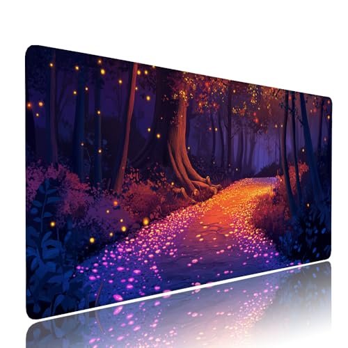 Gaming Mauspad XXL 1200x600x3mm Schwarz Baum Mousepad Groß Desk mat, üro Zubehör Unterlage Schreibtisch WassXerdicht mit Vernähten Kanten und rutschfeste Gummibasis, für Laptop und PC Zubehör d-452 von Liutuedy