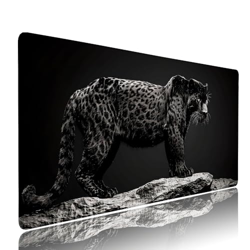 Gaming Mauspad XXL 1200x600x3mm Schwarz Leopard Mousepad Groß Desk mat, üro Zubehör Unterlage Schreibtisch WassXerdicht mit Vernähten Kanten und rutschfeste Gummibasis, für Laptop PC Zubehör d-292 Gaming Mauspad XXL 1200x600x3mm Schwarz Leopard Mousepad Groß Desk mat, üro Zubehör Unterlage Schreibtisch WassXerdicht mit Vernähten Kanten und rutschfeste Gummibasis, für Laptop PC Zubehör d-292 von Liutuedy