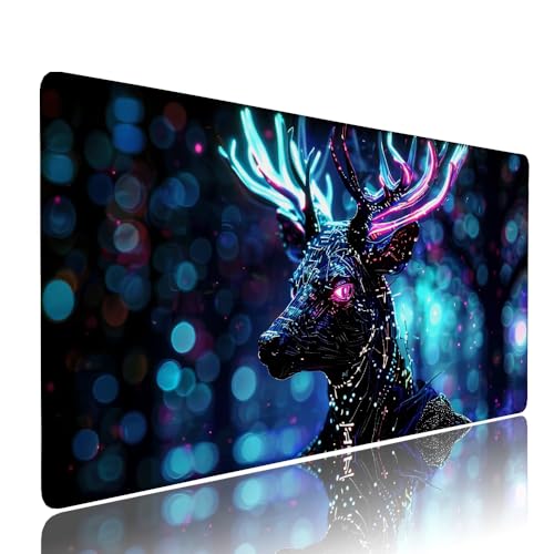 Gaming Mauspad XXL 1200x600x3mm Schwarz REH Mousepad Groß Desk mat, üro Zubehör Unterlage Schreibtisch WassXerdicht mit Vernähten Kanten und rutschfeste Gummibasis, für Laptop und PC Zubehör d-397 von Liutuedy