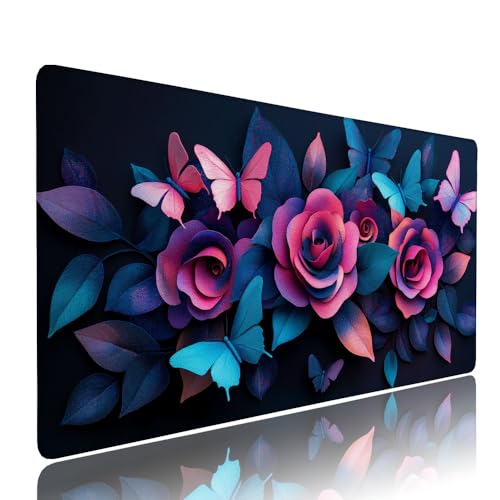 Gaming Mauspad XXL 600x300x3mm Schwarz Blume Mousepad Groß Desk mat, üro Zubehör Unterlage Schreibtisch WassXerdicht mit Vernähten Kanten und rutschfeste Gummibasis, für Laptop und PC Zubehör d-365 Gaming Mauspad XXL 600x300x3mm Schwarz Blume Mousepad Groß Desk mat, üro Zubehör Unterlage Schreibtisch WassXerdicht mit Vernähten Kanten und rutschfeste Gummibasis, für Laptop und PC Zubehör d-365 von Liutuedy