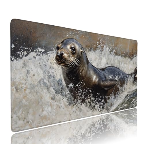 Gaming Mauspad XXL 700x400x3mm Grau Siegel Mousepad Groß Desk mat, üro Zubehör Unterlage Schreibtisch WassXerdicht mit Vernähten Kanten und rutschfeste Gummibasis, für Laptop und PC Zubehör d-658 Gaming Mauspad XXL 700x400x3mm Grau Siegel Mousepad Groß Desk mat, üro Zubehör Unterlage Schreibtisch WassXerdicht mit Vernähten Kanten und rutschfeste Gummibasis, für Laptop und PC Zubehör d-658 von Liutuedy