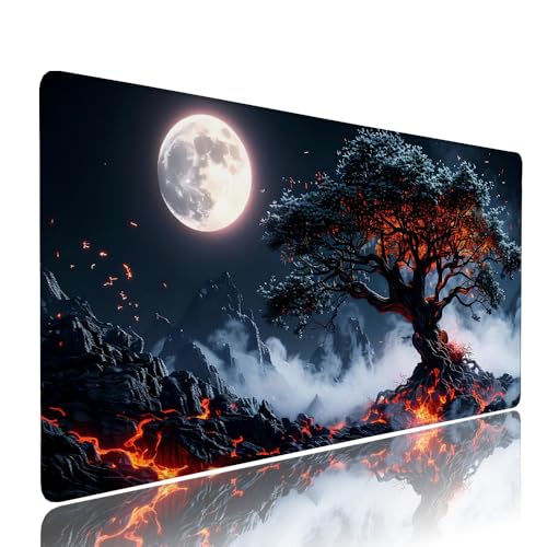 Gaming Mauspad XXL 700x400x3mm Schwarz Baum Mousepad Groß Desk mat, üro Zubehör Unterlage Schreibtisch WassXerdicht mit Vernähten Kanten und rutschfeste Gummibasis, für Laptop und PC Zubehör d-458 Gaming Mauspad XXL 700x400x3mm Schwarz Baum Mousepad Groß Desk mat, üro Zubehör Unterlage Schreibtisch WassXerdicht mit Vernähten Kanten und rutschfeste Gummibasis, für Laptop und PC Zubehör d-458 von Liutuedy