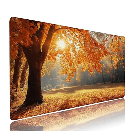 Gaming Mauspad XXL 900x400x3mm Gelb Baum Mousepad Groß Desk mat, üro Zubehör Unterlage Schreibtisch WassXerdicht mit Vernähten Kanten und rutschfeste Gummibasis, für Laptop PC, Home oder Office d-625 Gaming Mauspad XXL 900x400x3mm Gelb Baum Mousepad Groß Desk mat, üro Zubehör Unterlage Schreibtisch WassXerdicht mit Vernähten Kanten und rutschfeste Gummibasis, für Laptop PC, Home oder Office d-625 von Liutuedy