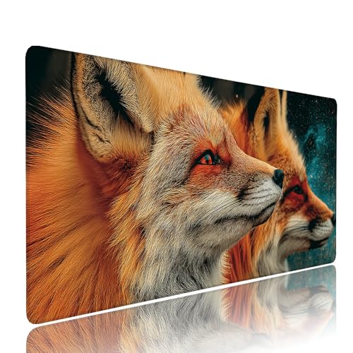Gaming Mauspad XXL 900x400x3mm Gelb Fuchs Mousepad Groß Desk mat, üro Zubehör Unterlage Schreibtisch WassXerdicht mit Vernähten Kanten und rutschfeste Gummibasis, für Laptop und PC Zubehör d-578 Gaming Mauspad XXL 900x400x3mm Gelb Fuchs Mousepad Groß Desk mat, üro Zubehör Unterlage Schreibtisch WassXerdicht mit Vernähten Kanten und rutschfeste Gummibasis, für Laptop und PC Zubehör d-578 von Liutuedy